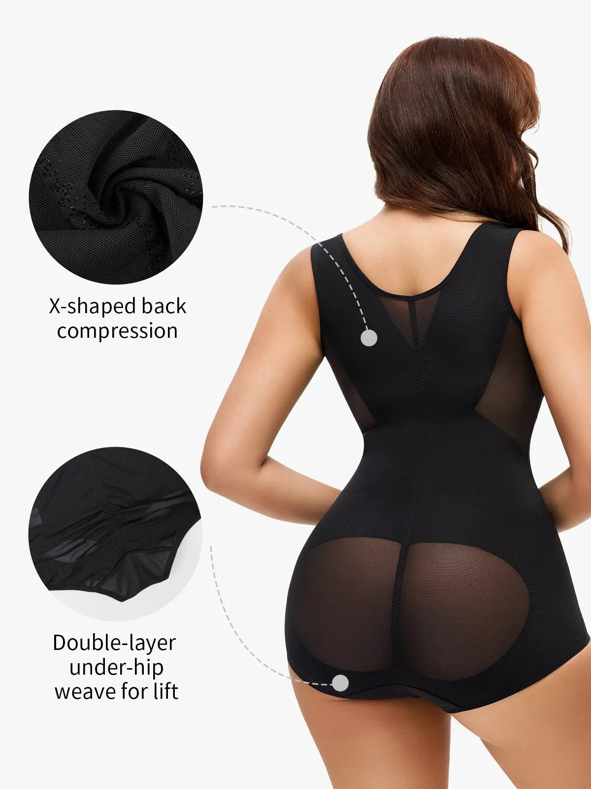 43 CurveCutie Open Bust Tummy Control Brief Bodysuit