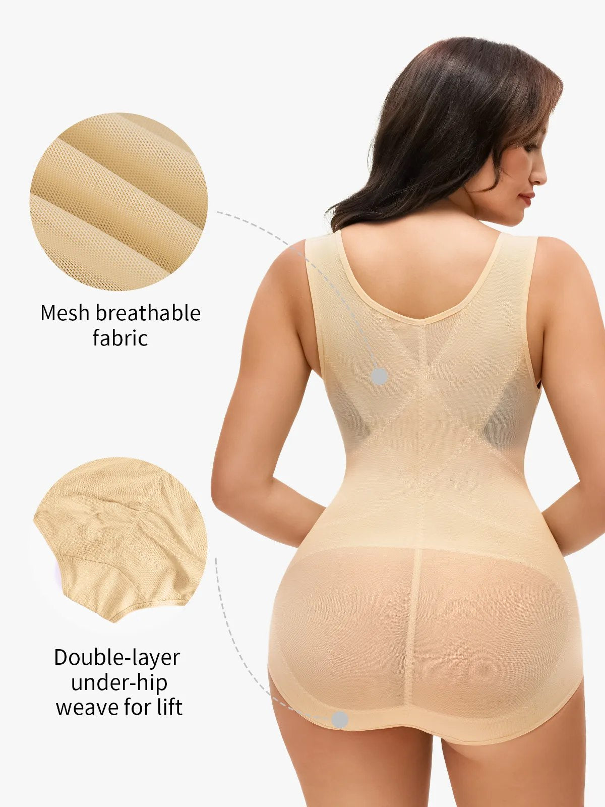 43 CurveCutie Open Bust Tummy Control Brief Bodysuit